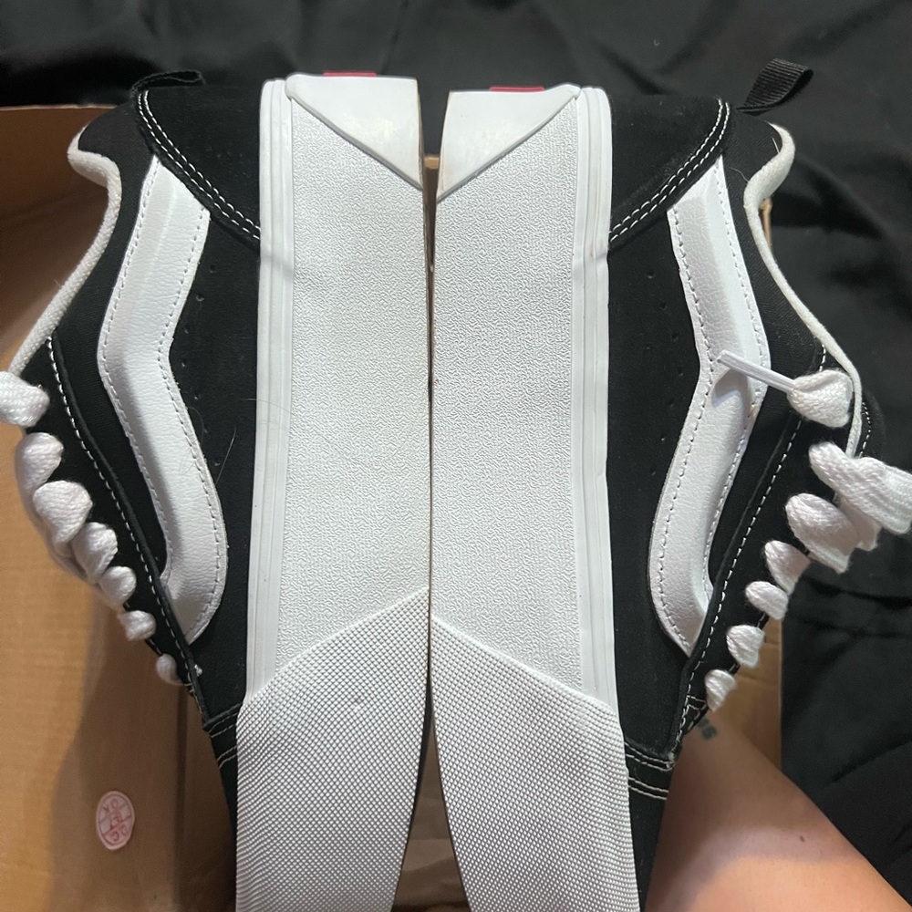Vans Black and White Platform Old Skool Sneakers - Picture 3 of 5